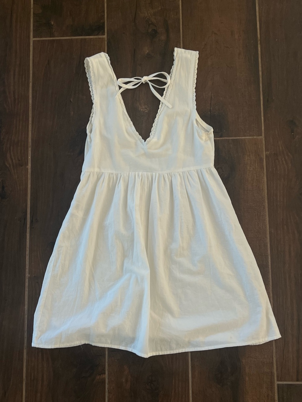 Rhythm White Summer Babydoll Dress